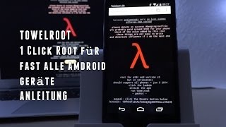 TOWELROOT  Der 1 Click ROOT für fast alle ANDROID Geräte  AnleitungTutorial [upl. by Harden]