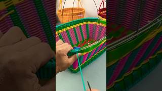 Baskets tutorial Zero basic teaching the most difficult Step rcs91 shorts knitting basket [upl. by Hpejsoj941]