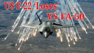 One Raptor Down US F22 ‘Loses’ Air Battle To New Dog FA50 [upl. by Eelahs664]