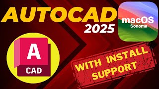 How to Install Autocad 2025 on Apple Mac OS Sonoma M1 M2 M3 Max  With Basic operation tutorial [upl. by Lydon643]