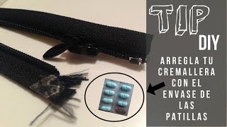 Tip DIY Arregla el anclaje de la cremallera con envase de pastillas [upl. by Tamera]