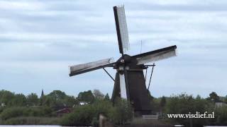 Overwaard Molen No 8 met draaiende wieken [upl. by Clava]