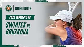 Swiatek vs Bouzkova Round 3 Highlights  RolandGarros 2024 [upl. by Puklich]