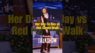 Zendaya Shows Her Day To Day vs Red Carpet Walk zendaya jimmyfallon talkshow [upl. by Ailices]