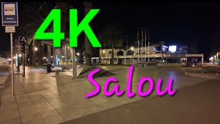 Spain Walking Salou Night Autumn 4K [upl. by Ezequiel]