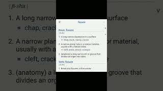 Fissure word meaning wordmeaning [upl. by Filemon]