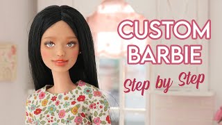 Ooak custom BARBIE doll by Nerea Pozo Custom repaint doll [upl. by Eivod204]