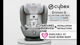 CYBEX Eternis S Convertible Car Seat Overview amp Installation Video  Available at DearBorn Baby [upl. by Siuluj]