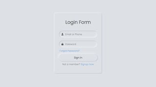 Neumorphism Login Form UI Design using HTML  CSS RoyalTutorials354 [upl. by Idieh]