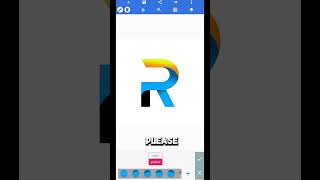 R Logo Design In Pixellab pixellab rlogo [upl. by Reffotsirhc]