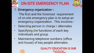 Onsite Emergency Plan part1 [upl. by Aikenat]