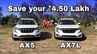 Watch before buying  XUV700 AX7L vs AX5  Detailed comparison Features price cost cutting [upl. by Adnawot648]