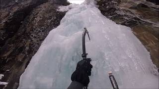 First Person Ice Climbing quotThe Elevator Shaftquot WI4 Hyalite Canyon SW Montana [upl. by Aehtorod]