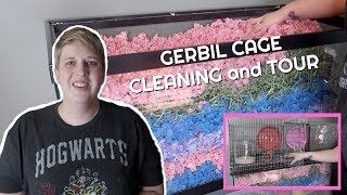 CLEANING MY GERBILS CAGE [upl. by Linzer513]