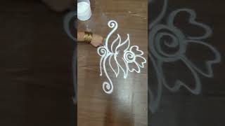 beautiful Rose Kolam rangoli muggulu ytshorts trending youtubeshorts viralvideo [upl. by Gregoire668]