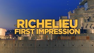 World of Warships  Richelieu First Impression [upl. by Bocaj]