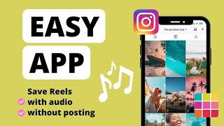 How to save Instagram Reels in Gallery WITH AUDIO  WITHOUT POSTING  Instagram Reels Downloader [upl. by Durant369]