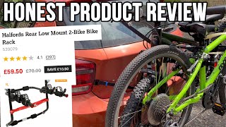 The problem with BIKE RACKS A very HONEST Halfords Rear Low Mount 2Bike Rack Review [upl. by Aihn292]