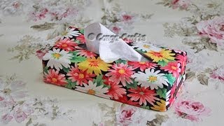 49  DIY Wendehülle für Tücherbox Kosmetiktücherbox  Hülle reversible Cover tissue box sewing [upl. by Nodnrb]