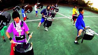 Oarai High School Marching Band BLUEHAWKS 2011 Drumline M1 [upl. by Tyler295]