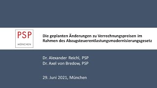 AbzStEModG Teil 2 Verrechnungspreise – Steuergesetzgebung 2021 [upl. by Eesyak]