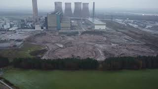 Fiddlers Ferry Power Station  Site overview after the first demolition [upl. by Leelahk]