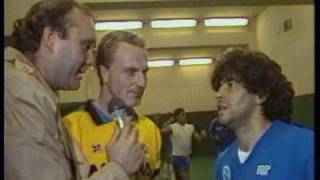 Maradona e Rummenigge intervistati da Gianpiero Galeazzi [upl. by Sorcim]