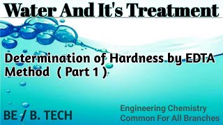 Hardness Determination by EDTA method I Complexometry I Reagents used in EDTA method I [upl. by Toulon262]