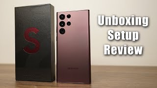 Samsung Galaxy S22 Ultra  Unboxing Setup and Review [upl. by Anegroeg]