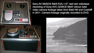 1970s Sony AV3620CE BampW EIAJ 12quot VTR recording of Sony AVC3250CE vidicon camera footage [upl. by Tiedeman828]