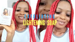 Idolesoapskinwhiteningglowing IDOLE GOLD SKIN LIGHTENINGBRIGHTENING EXFOLIATING SOAP REVIEW [upl. by Acceb]