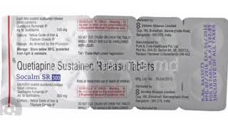 Socalm SR 300 Tablets Quetiapine Sustained Release Tablets [upl. by Aissert]