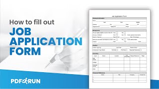 How to Fill Out Job Application Form Online  PDFRun [upl. by Asim]