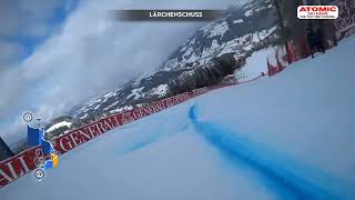 Kitzbuhel downhill  The Streif  camera racer Joachim Puchner Jan 19 2024 weareskiing atomic [upl. by Sollars]