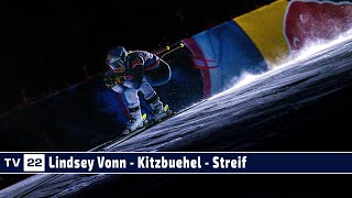 Weltpremiere auf der Streif Lindsey Vonn auf der schwierigsten Abfahrt der Welt und das bei Nacht [upl. by Sinne]