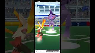 Mega Blaziken vs Genesect solo 74 seconds left no weatherboost FCXS  Pokemon Go [upl. by Lahsiv]