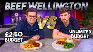 BEEF WELLINGTON BUDGET BATTLE  Chef £250 VS Normal Unlimited Budget  Sorted Food [upl. by Yblocaj]