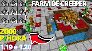 FARM de CREEPERPÓLVORA para A ATUALIZAÇÃO NO MINECRAFT 120 VERSÃO JAVA [upl. by Llerraj543]