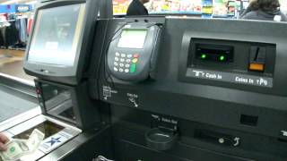 NCR Self Checkout with BringTo Belt at Walmart  Commack NY [upl. by Eiralc]