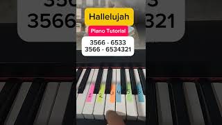 Easy Hallelujah Piano Tutorial for Beginners shorts piano pianobeginner [upl. by Vickey228]