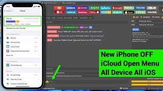 New IPHONE OFF ICLOUD Open Menu All Device iOS To iPhone 15 Pro Max and All iPad By UnlockTool [upl. by Thanh]