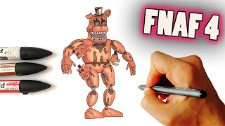 NIGHTMARE FREDDY ✎ FNAF ✎ HOW TO DRAW [upl. by Aklog]