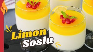 Limon Soslu Kolay Muhallebi Tarifi 🍋 Kaşık Kaşık Yedirten Hafif Lezzet 😋 [upl. by Crompton]