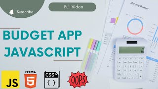 How to create a budget app javascript  full video [upl. by Bashuk]