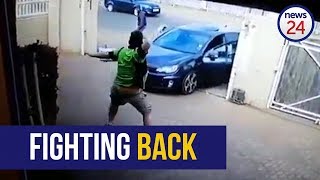 WATCH  Man thwarts would be hijackers by hurling stapler [upl. by Garrity363]