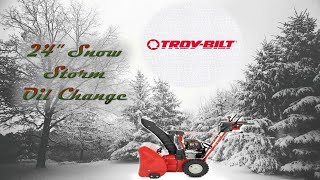 Winter Tough Troy Bilt 24quot Snowblower Oil Change ❄⛄ [upl. by Eelesor]