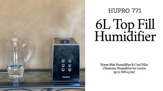 REVIEW HUPRO 771 Six Liter Top Fill Cool and Warm Mist Humidifier for Rooms up to 500 Sq Feet [upl. by Katrina]