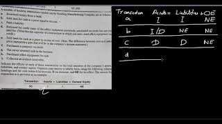 Accounting Financial Statements Meigs and Meigs Chapter 2 ed 15 exercise 25 to 28 [upl. by Nova]