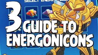 Angry Birds Transformers Energonicons Guide  Part 3 of 3  Stonecutter Mortarnik Lavatron amp Mor [upl. by Yrrah]