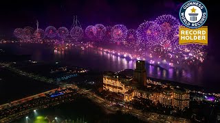 Ras Al Khaimah New Year’s Eve Drone amp Fireworks Display [upl. by Avid903]